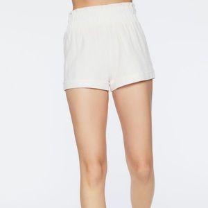 Forever 21 Linen blend pull on shorts - Vanilla